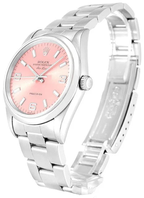 "Ro Air-King 34mm Oyster Perpetual Pink Dial Stainless Steel Luxury Men’s Watch – Swiss ETA Automatic Precision Movement Super Clone"