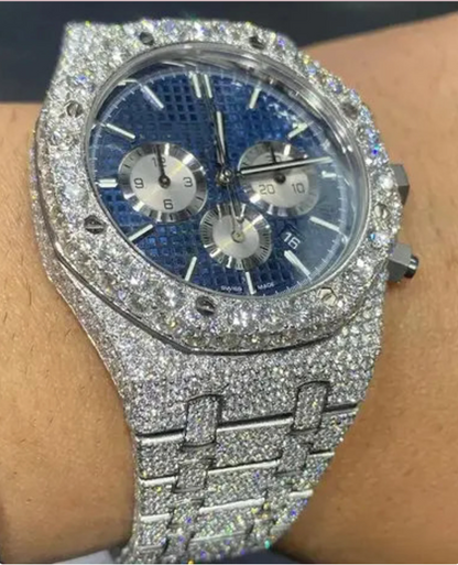 MW Premium Round Dial VVS Moissanite Watch Iced Out Hip Hop Watch MW_AP1025