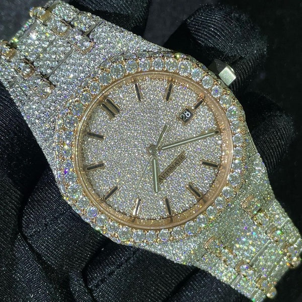 MW Premium Round Dial VVS Moissanite  Luxury Watch Iced Out Hip Hop Watch MW_AP1047