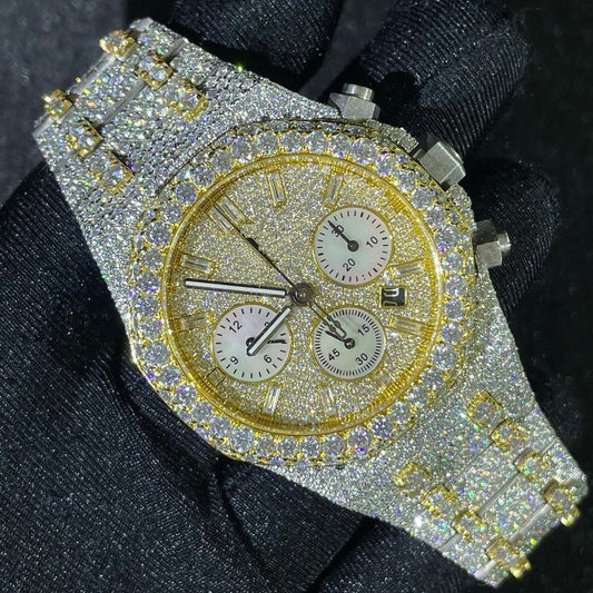 MW Luxury Round Dial VVS Moissanite Iced Out Hip Hop Watch   Iced Out MW_AP1019