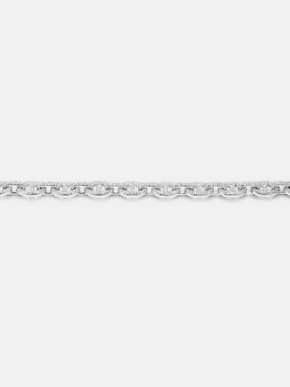 MW Unique VVS Moissanite 925 Sterling Silver 8MM G-Link Bracelet Hip Hop MW_CB1033