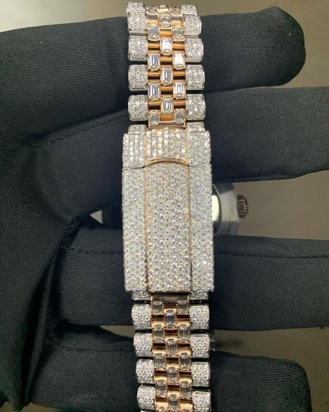 MW Premium Watch Roman  Dial Moissanite Iced Out Hip Hop Bust Down Watch  Studded Movement Watch Fully Iced out Watch MW_R1039