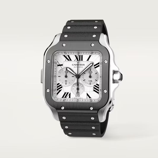 "Car Santos de Cartier 39.8mm WSSA001 GJ32.00 Silver Dial Stainless Steel Luxury Watch – Swiss ETA Automatic Movement 1:1 Super Clone Replica"