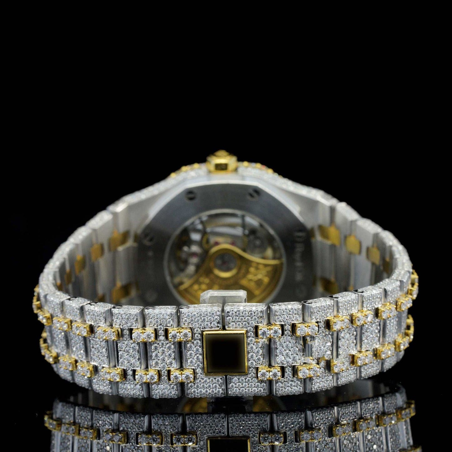 Luxury Moissanite Watch – Iced-Out, Arabic Numerals, Automatic Movement, Premium Bling Timepiece for Men