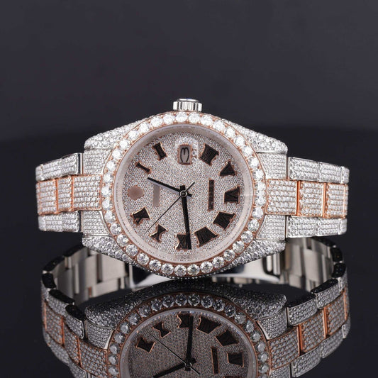 Elegant Fully Iced-Out Moissanite Watch – Business Style Luxury Timepiece for Men with Ultimate Shine & Sophistication