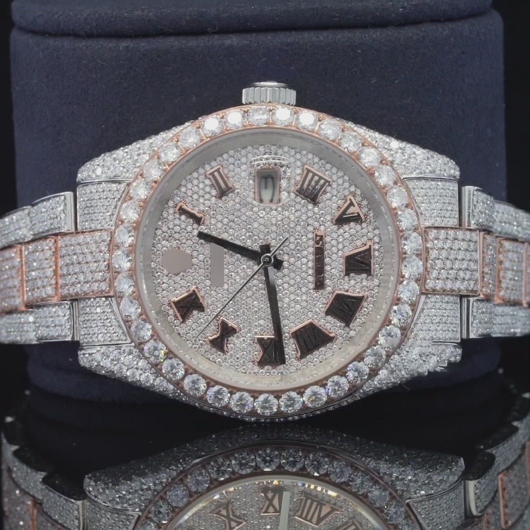 Elegant Fully Iced-Out Moissanite Watch – Business Style Luxury Timepiece for Men with Ultimate Shine & Sophistication