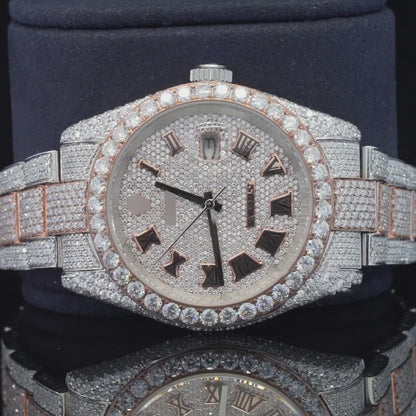 Elegant Fully Iced-Out Moissanite Watch – Business Style Luxury Timepiece for Men with Ultimate Shine & Sophistication