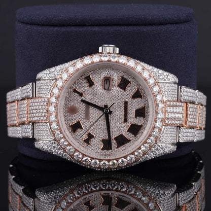 Elegant Fully Iced-Out Moissanite Watch – Business Style Luxury Timepiece for Men with Ultimate Shine & Sophistication