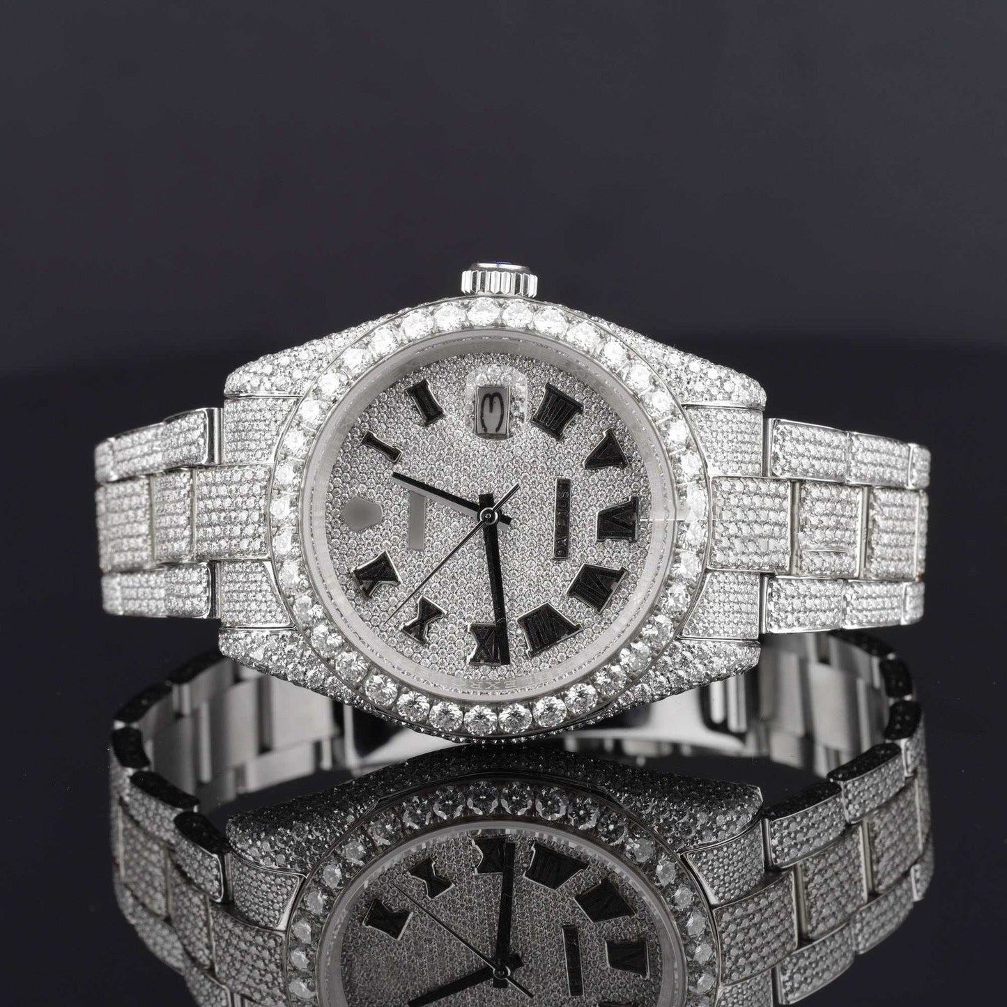 Elegant Fully Iced-Out Moissanite Watch – Business Style Luxury Timepiece for Men with Ultimate Shine & Sophistication