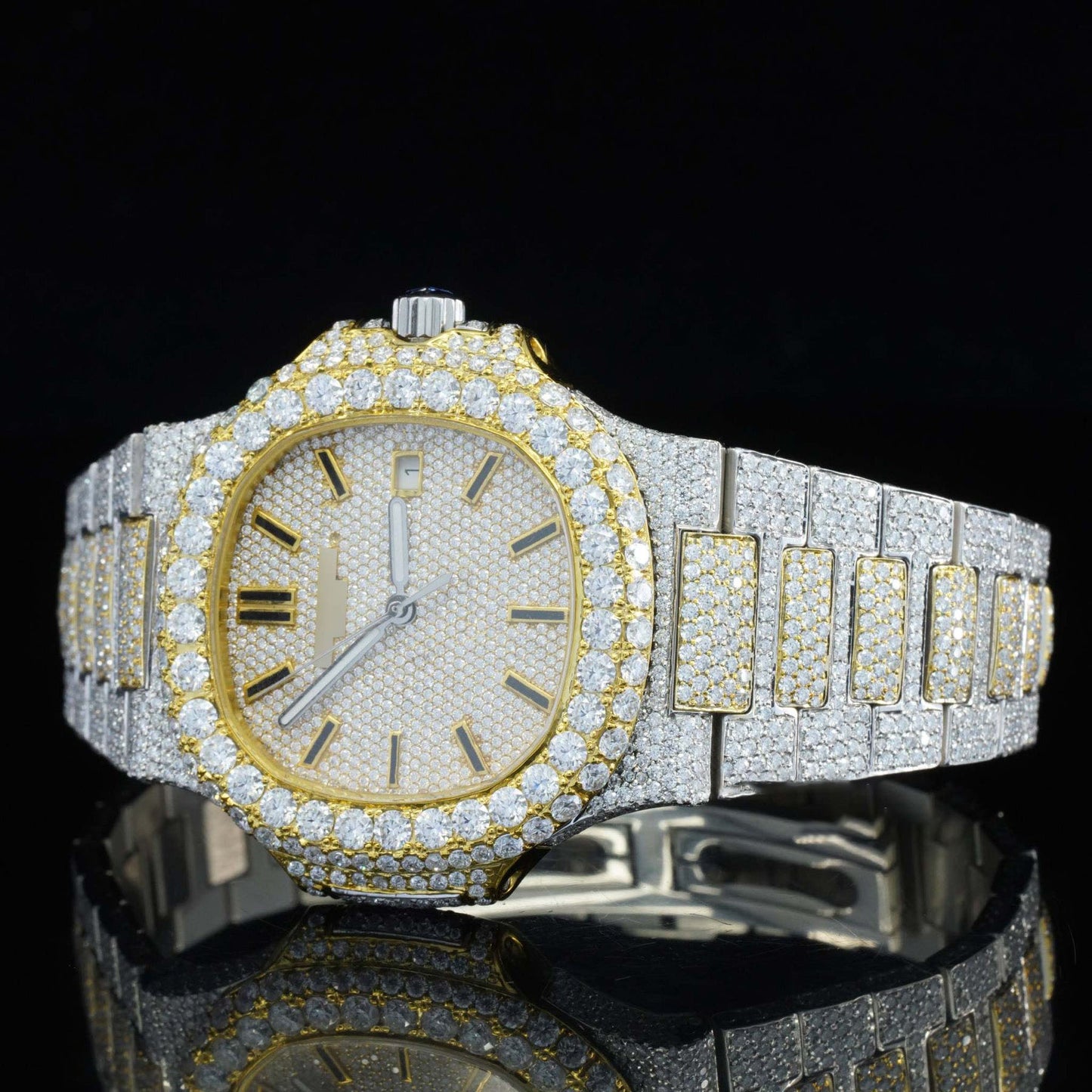 Amazing Men’s Moissanite Watch – Fully Iced-Out Luxury Bling Timepiece for Ultimate Style & Shine