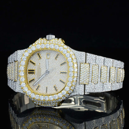 Amazing Men’s Moissanite Watch – Fully Iced-Out Luxury Bling Timepiece for Ultimate Style & Shine