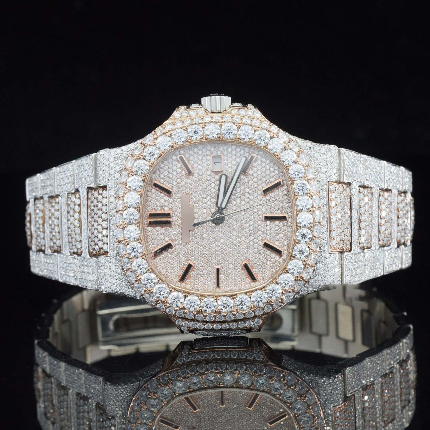 Amazing Men’s Moissanite Watch – Fully Iced-Out Luxury Bling Timepiece for Ultimate Style & Shine