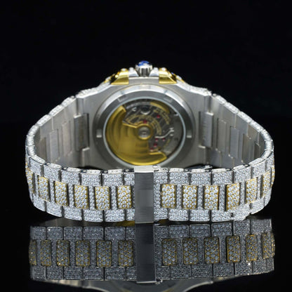 Amazing Men’s Moissanite Watch – Fully Iced-Out Luxury Bling Timepiece for Ultimate Style & Shine