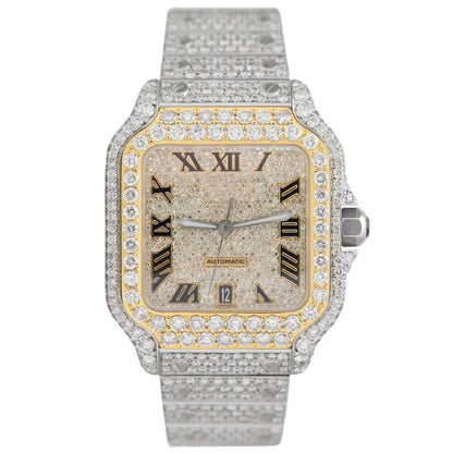 Automatic Roman Number Automatic Movement Moissanite Watch