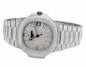 Round D Color Moissanite Men Automatic Watch White Gold Plated Men Stainless Steel Watch