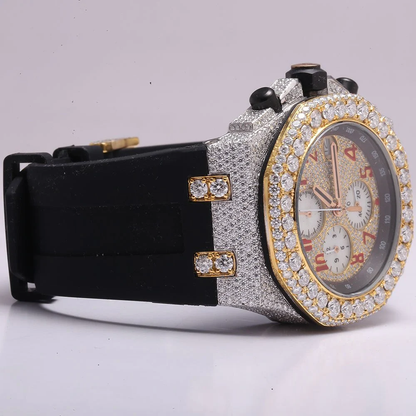 MW Lavish Shinny Round Dial VVS Moissanite Watch Iced Out Hip Hop Watch MW_AP1014