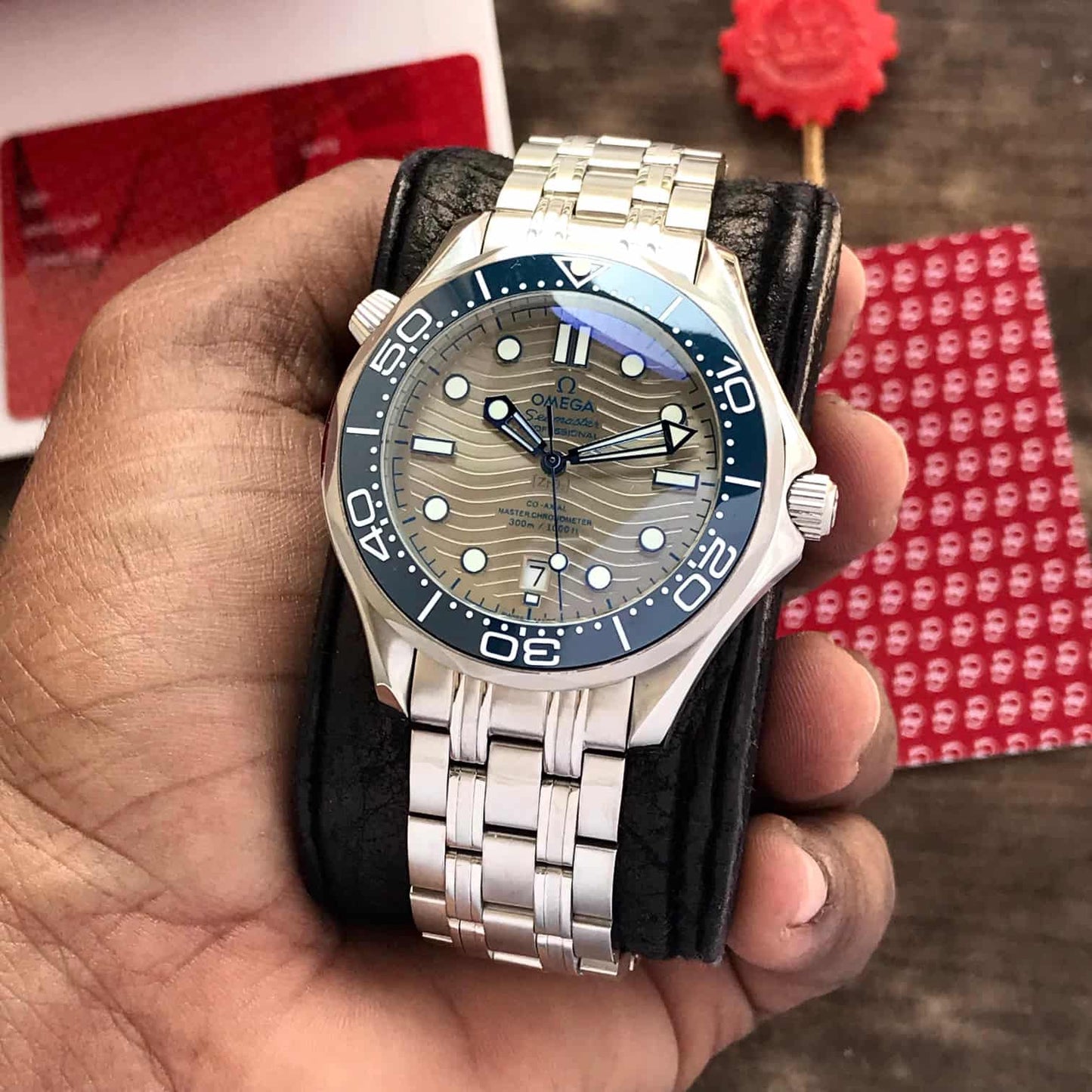 "Omega Seamaster Co-Axial Grey Dial 41mm Stainless Steel Men’s Watch – Japanese Automatic Movement 1:1 Super Clone Replica"