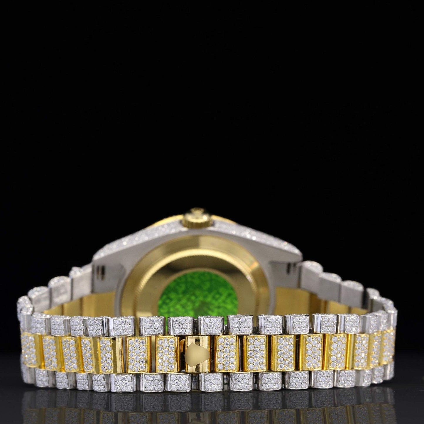 Fully Moissanite Watch – Arabic Numerals, Iced-Out Automatic Luxury Timepiece for Men with Ultimate Shine