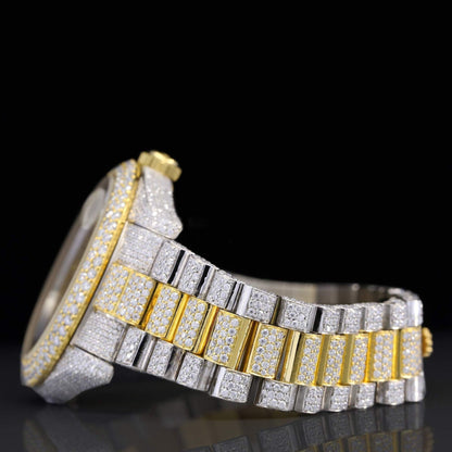 Fully Moissanite Watch – Arabic Numerals, Iced-Out Automatic Luxury Timepiece for Men with Ultimate Shine