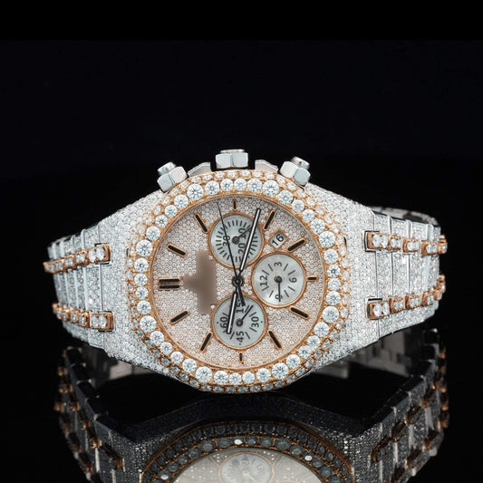 Luxury Iced-Out Bust Down Moissanite Diamond Automatic Watch – High-End Bling Timepiece for Ultimate Style & Shine