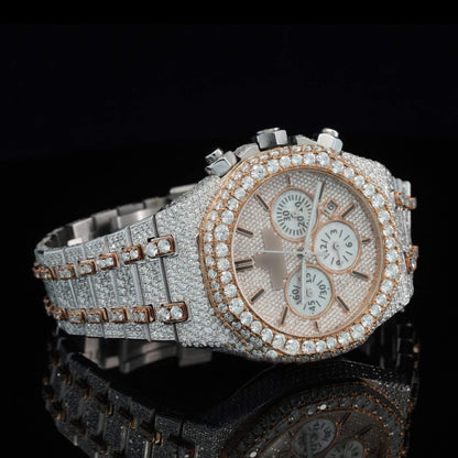 Luxury Iced-Out Bust Down Moissanite Diamond Automatic Watch – High-End Bling Timepiece for Ultimate Style & Shine