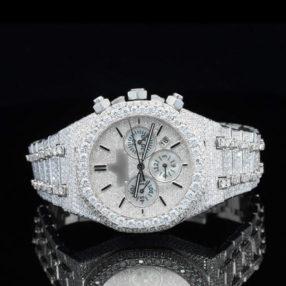 Luxury Iced-Out Bust Down Moissanite Diamond Automatic Watch – High-End Bling Timepiece for Ultimate Style & Shine