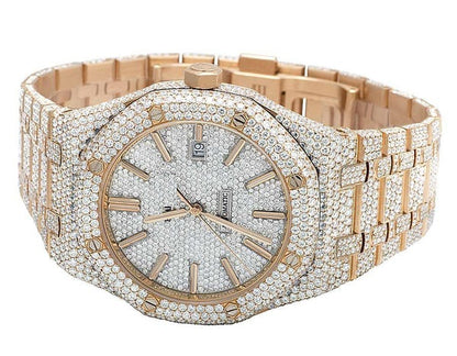 MW Classic Round Dial VVS Moissanite  Stainless Steel Watch Iced Out Hip Hop Watch MW_AP1053