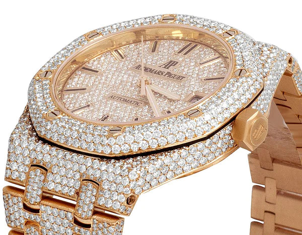 Classic Moissanite Diamond Iced Out Bust Down Automatic Watch