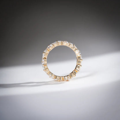 Marquise Moissanite Wedding Band – 925 Sterling Silver Art Deco Vintage Half Eternity Ring | Unique Stacking Promise or Anniversary Gift for Her
