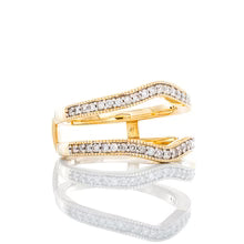 "0.30ctw Moissanite Contouring Ring Jacket with Beaded Edges – VVS D-Color 925 Sterling Silver Enhancer for Women’s Rings"