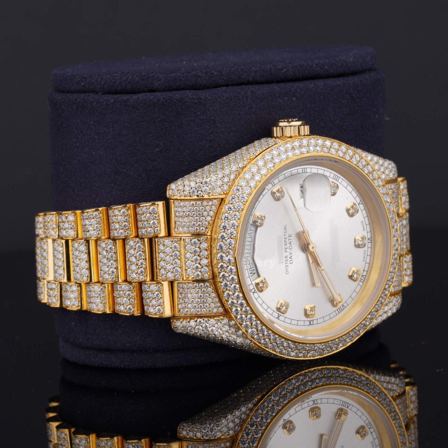 Classic Iced-Out Moissanite Diamond Watch – Automatic Luxury Timepiece with Timeless Elegance