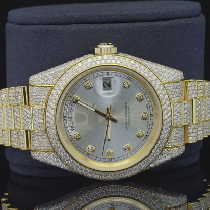 Classic Iced-Out Moissanite Diamond Watch – Automatic Luxury Timepiece with Timeless Elegance