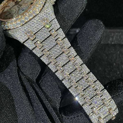 Fabulous Moissanite Diamond Iced Out Fully Automatic Wrist Watch