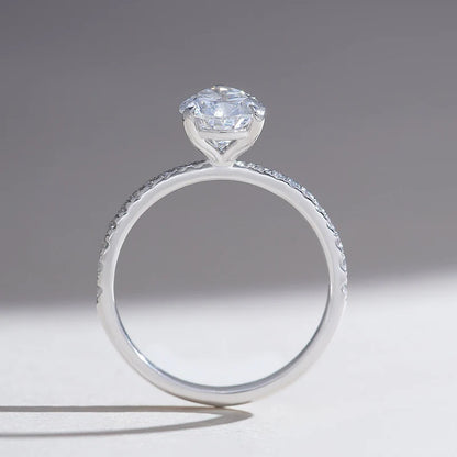 2 CT Heart Cut Moissanite Engagement Ring – Minimalist 925 Sterling Silver Ring | Romantic Promise, Proposal, or Anniversary Gift for Her