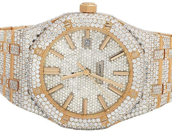 MW Classic Round Dial VVS Moissanite  Stainless Steel Watch Iced Out Hip Hop Watch MW_AP1053