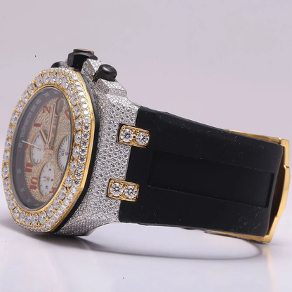 MW Lavish Shinny Round Dial VVS Moissanite Watch Iced Out Hip Hop Watch MW_AP1014