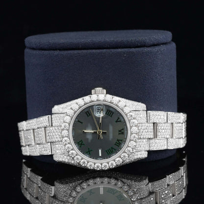 Iced Out Moissanite Diamond Watch – Japan Automatic Movement | Luxury Men's Icy Timepiece