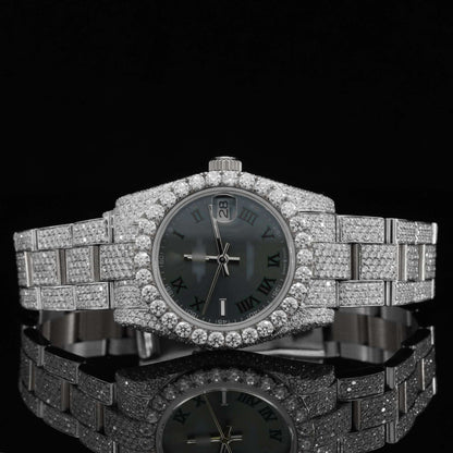 Iced Out Moissanite Diamond Watch – Japan Automatic Movement | Luxury Men's Icy Timepiece