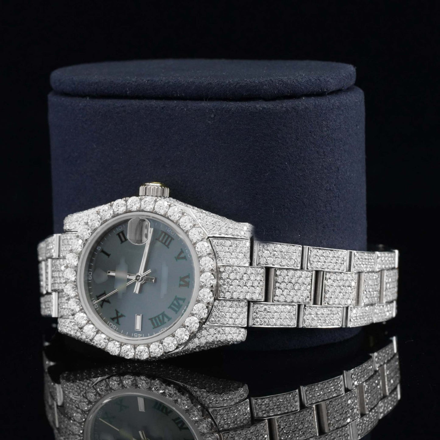 Iced Out Moissanite Diamond Watch – Japan Automatic Movement | Luxury Men's Icy Timepiece