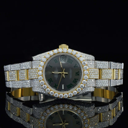 Iced Out Moissanite Diamond Watch – Japan Automatic Movement | Luxury Men's Icy Timepiece