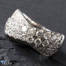 "1.27ctw Moissanite Crossover Band Ring – VVS D-Color 925 Sterling Silver or 14K White Gold Statement Jewelry for Women"