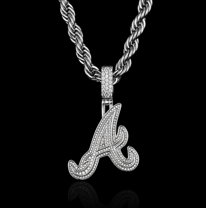 MW Luxury VVS Moissanite Custom A Alphabet Pendant 925 Sterling Silver Hip Hop MW_P1001