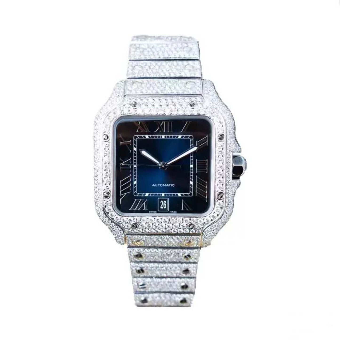 Fully Iced Out Automatic Moissanite Watch For Men