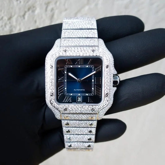 Fully Iced Out Automatic Moissanite Watch For Men