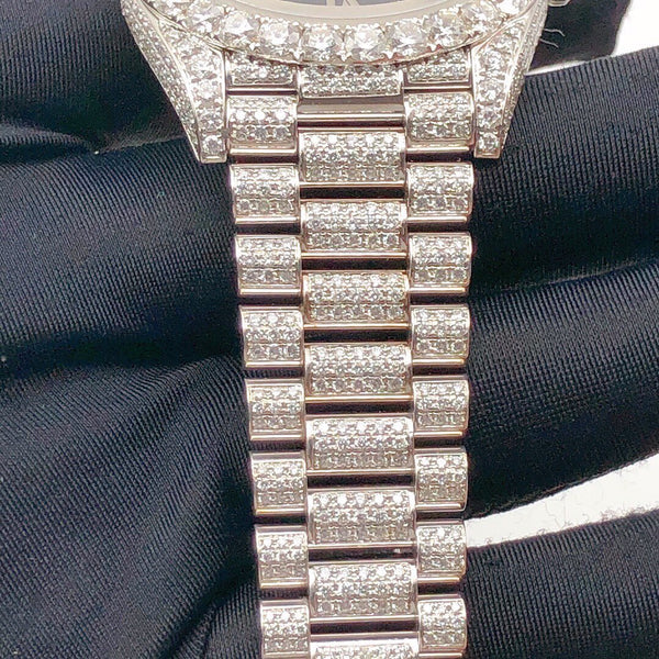 MW Premium Watch Roman  Dial Moissanite Iced Out Hip Hop Bust Down Watch  Studded Movement Watch Fully Iced out Watch MW_R1040