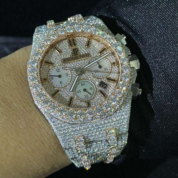 Fabulous Moissanite Diamond Iced Out Fully Automatic Wrist Watch