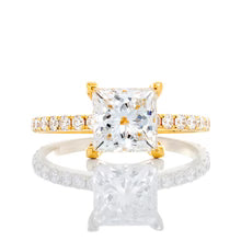"Oval Cut Moissanite Solitaire Ring with Matching Eternity Band – VVS D-Color 925 Sterling Silver Bridal Ring Set for Women"