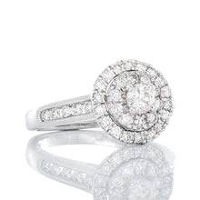 "Double Round Halo Moissanite Bridal Ring Set – 1.00ctw VVS D-Color 925 Sterling Silver Engagement Jewelry for Women"