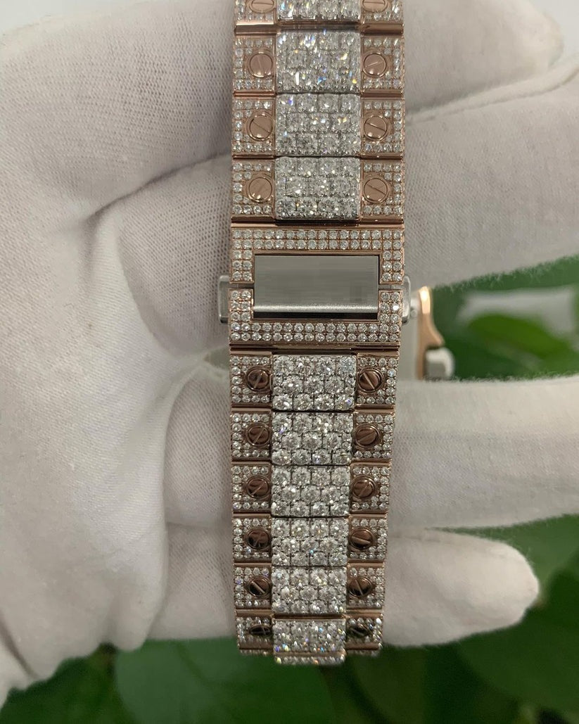 MW Premium Square Arabic Dial Moissanite   Watch Automatic Movement   Studded Watch Hip Hop Bust Down VVS  Iced Out  MW_C1026