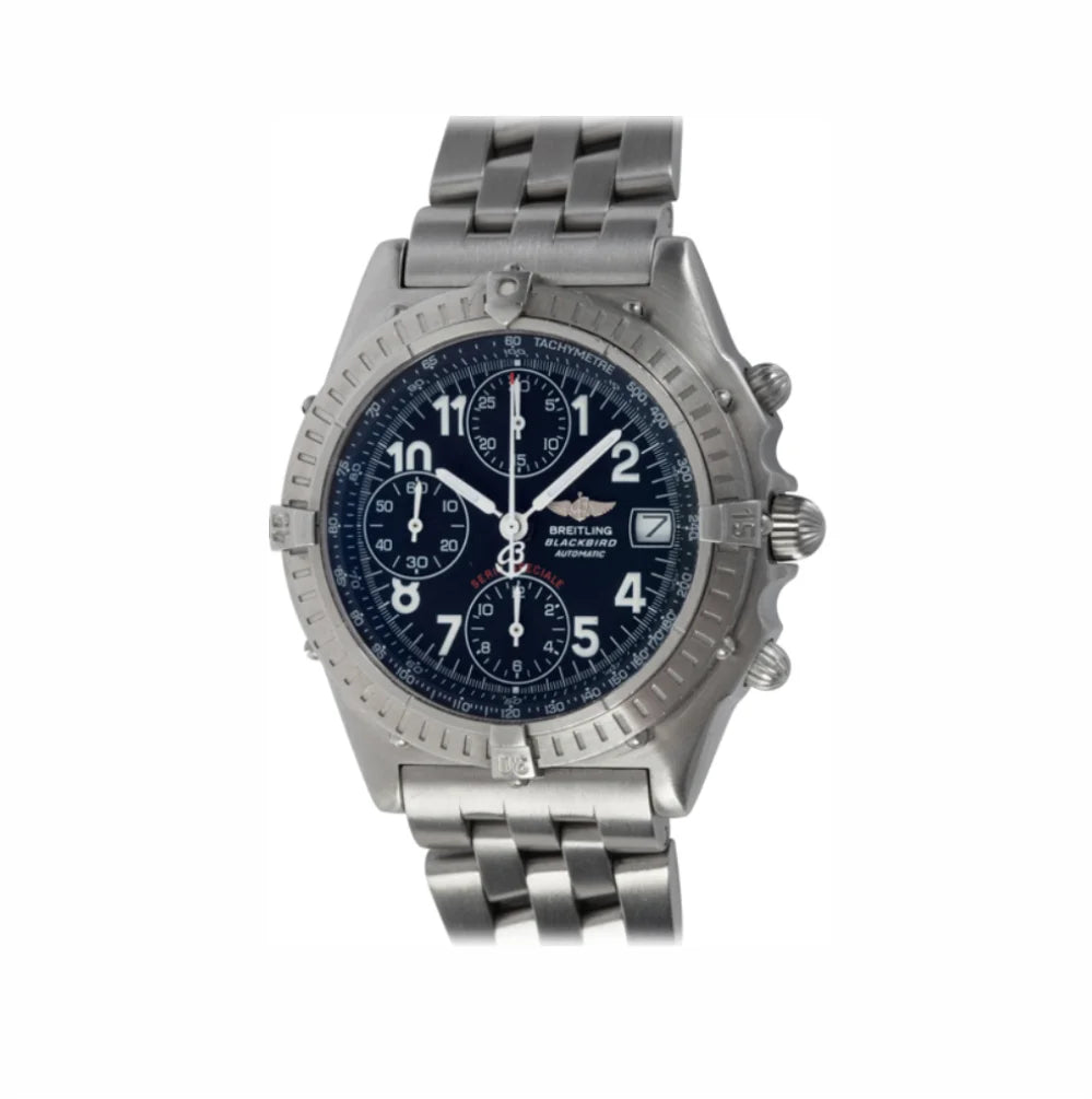 "Breitling Chronomat Blackbird Limited Edition Men’s Watch – Swiss ETA Valjoux 7750 Automatic Chronograph Luxury Timepiece"